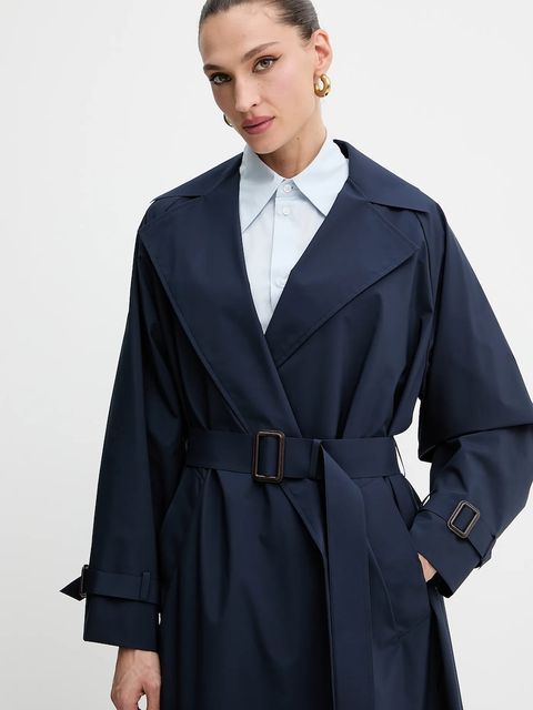 Weekend Max Mara płaszcz FATTO kolor granatowy 2525026011600