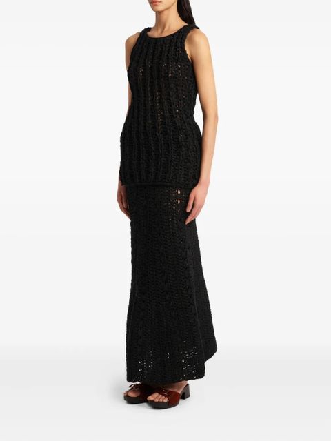 KHAITE openwork Evita top - Black - zdjęcie produktu nr 2