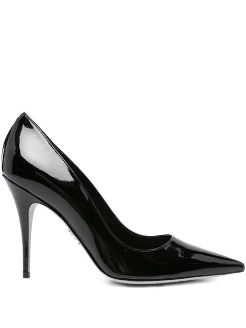 René Caovilla 100mm pointed-toe stiletto heeled pumps - Black - zdjęcie produktu nr 1