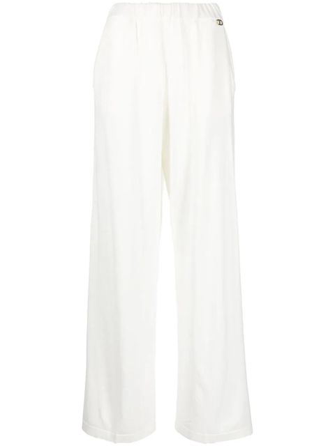 TWINSET wide-leg knitted trousers - White - zdjęcie produktu nr 1