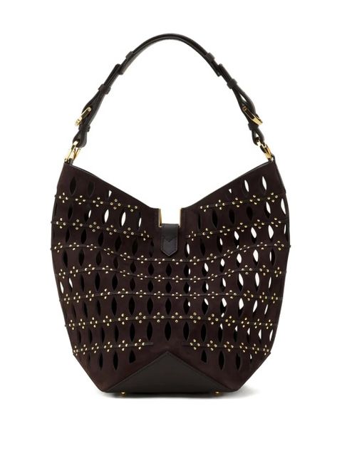 Lanvin cutout studded bucket bag - Brown - zdjęcie produktu nr 2