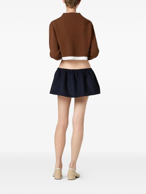 Miu Miu cropped cashmere V-neck sweater - Brown