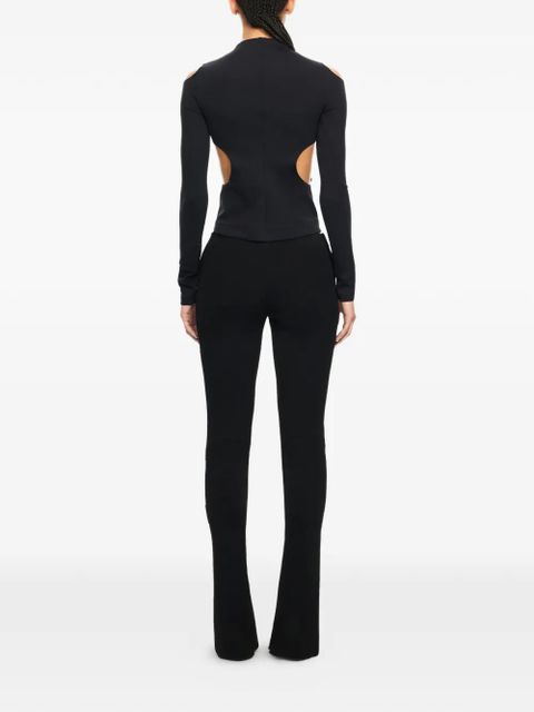Off-White sleek meteor cut-out long-sleeved sweater - Black