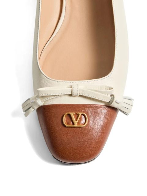 Valentino Garavani Valet Du Roi kidskin ballerinas 25mm - Neutrals