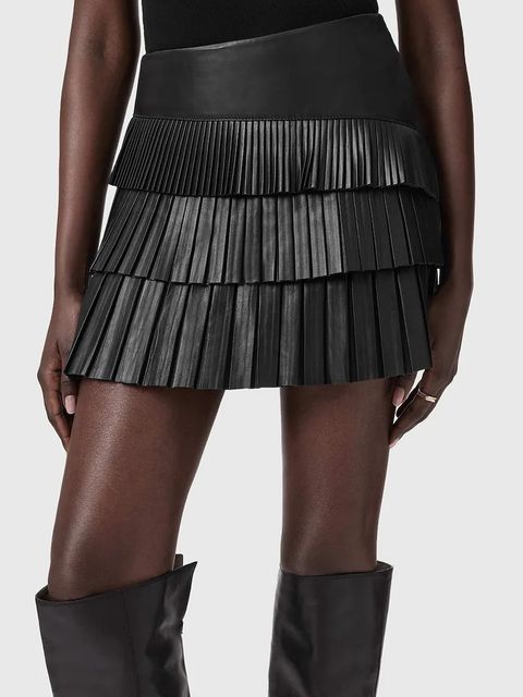 AllSaints spódnica skórzana