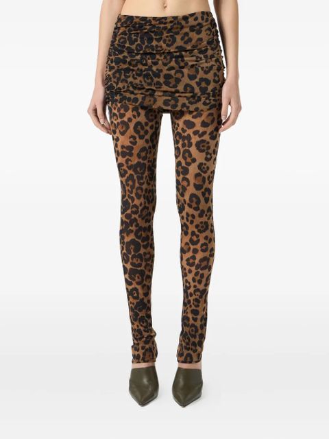 Blumarine leopard-print leggings - Brown - zdjęcie produktu nr 2