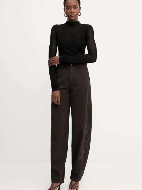 Patrizia Pepe sweter damski kolor czarny lekki z półgolfem 8K0344 K284 - zdjęcie produktu nr 2