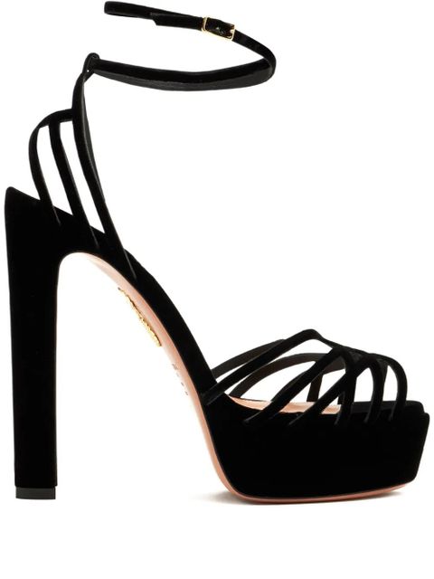 Aquazzura 130mm strap-detail sandals - Black - zdjęcie produktu nr 1