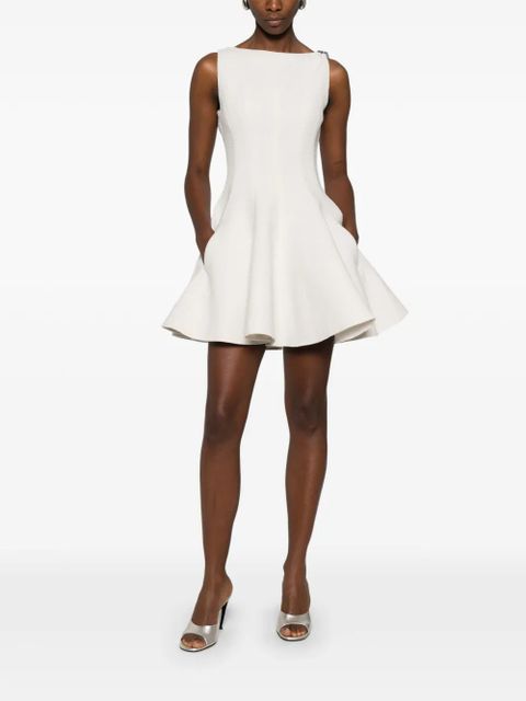 Maje buckle appliqué cotton dress - White