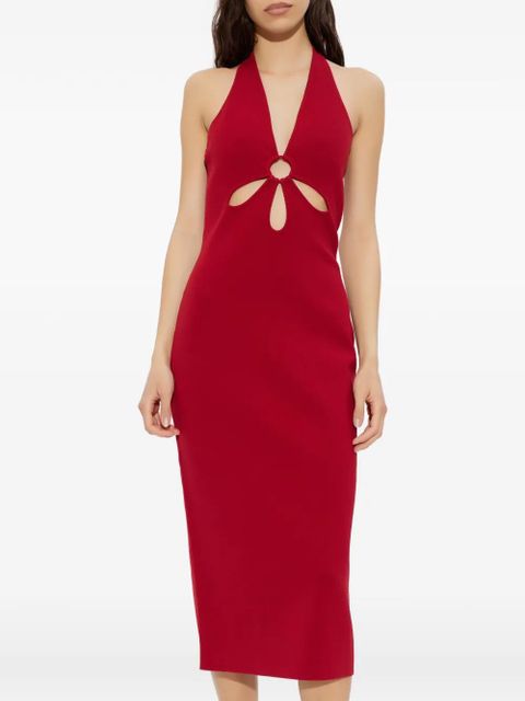 Cult Gaia cut-out halterneck midi dress - Red