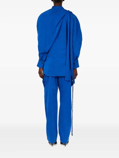 Ferragamo asymmetric shirt - Blue