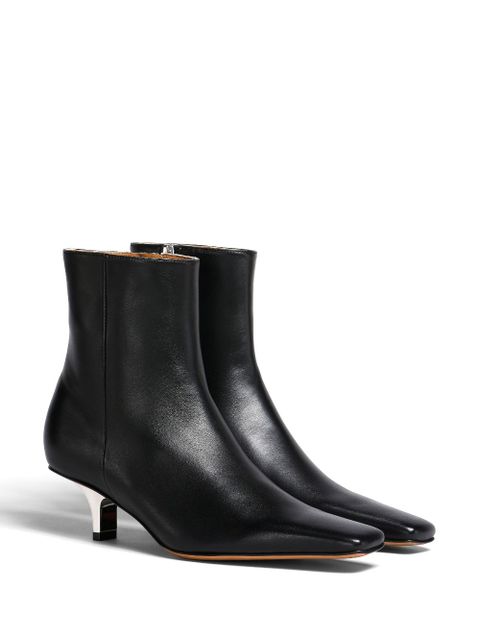 Marni heeled leather ankle boots - Black