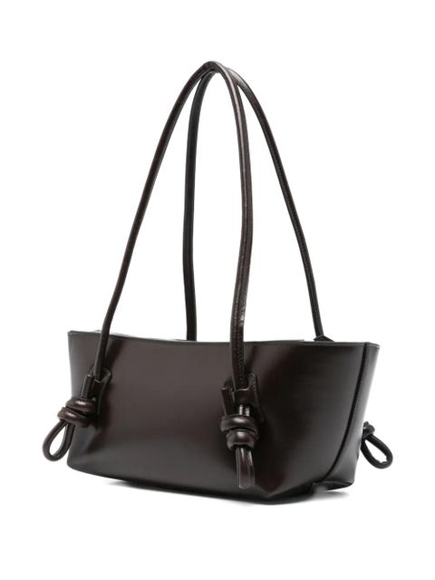 Hereu Fleca knot-detail leather shoulder bag - Brown