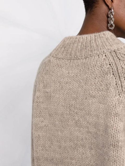 Maison Margiela high neck knitted jumper - Neutrals - zdjęcie produktu nr 2
