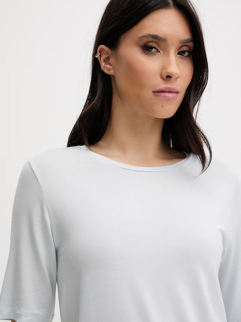 United Colors of Benetton t-shirt piżamowy z dodatkiem jedwabiu