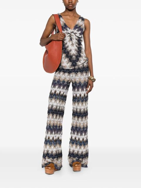 Missoni zig zag-pattern trousers - Blue - zdjęcie produktu nr 2
