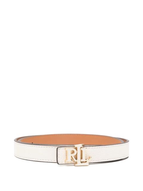 Lauren Ralph Lauren logo-buckle leather belt - White - zdjęcie produktu nr 1