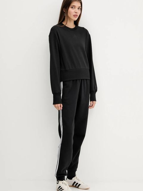 adidas Originals spodnie dresowe bawełniane 3-Stripes damskie kolor czarny wzorzyste JV7458 - zdjęcie produktu nr 2