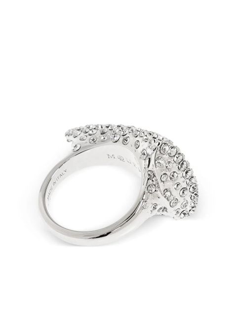 Alexander McQueen Jewelled Tiger Claw ring - Silver
