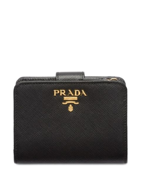 Prada snap fastener small leather wallet - Neutrals - zdjęcie produktu nr 1