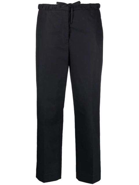 Jil Sander drawstring cropped trousers - Blue - zdjęcie produktu nr 1