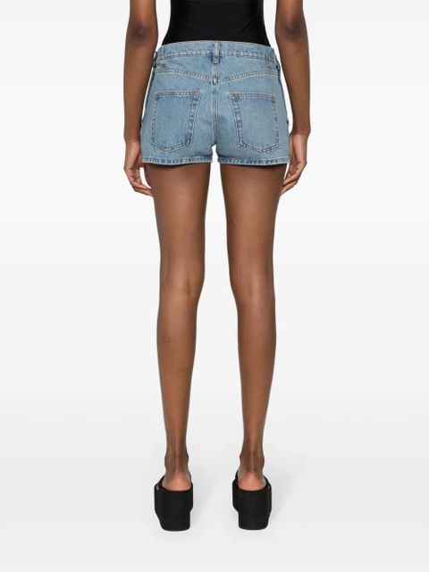 Coperni mid-rise denim shorts - Blue