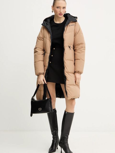 Karl Lagerfeld kurtka puchowa dwustronna kolor czarny zimowa A4W15045