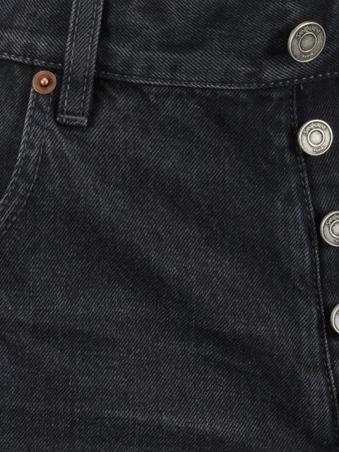 Saint Laurent frayed detailing shorts - Black