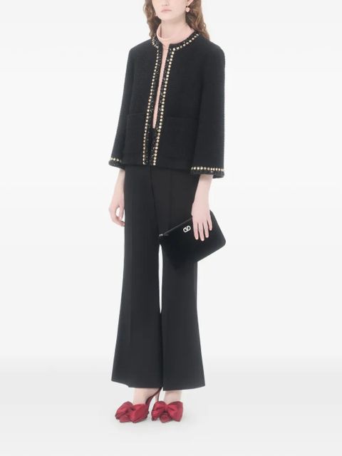 Valentino Garavani velvet clutch bag - Black - zdjęcie produktu nr 2