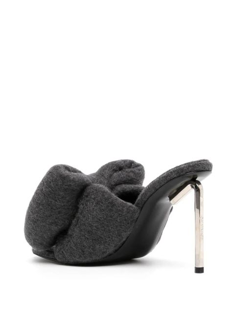 Off-White Allen bow wool sandals - Grey