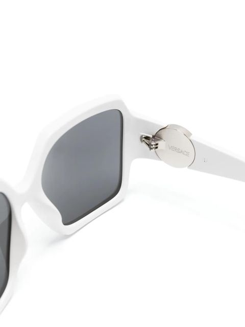 Versace Eyewear Medusa-plaque square-frame sunglasses - White