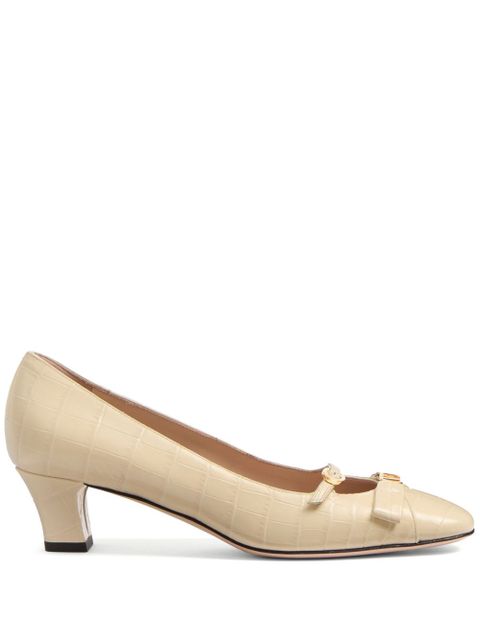 Valentino Garavani 45mm Bowow Décolleté pumps - Neutrals