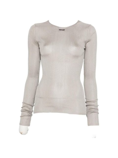 Miu Miu ribbed top - Grey - zdjęcie produktu nr 1