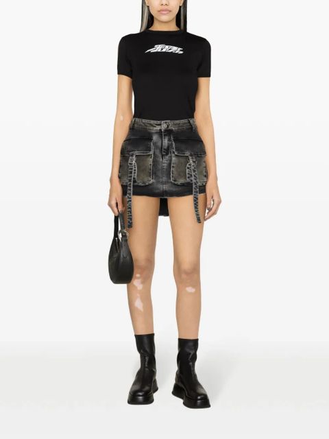 AMBUSH reflective-logo cotton T-shirt - Black