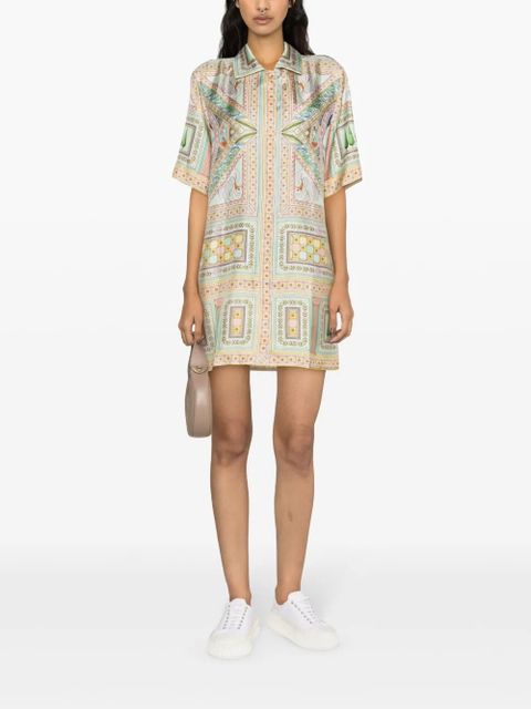 Casablanca Le Labyrinthe silk shift dress - Green