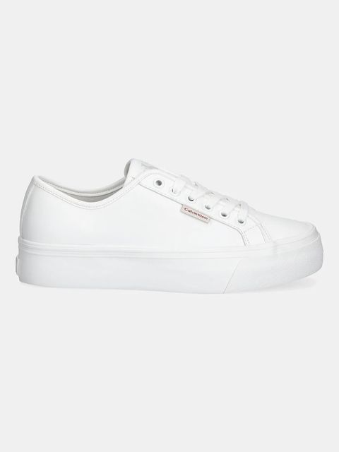 Calvin Klein Jeans sneakersy VULC FLATFORM LTH damskie kolor biały YW0YW01886 - zdjęcie produktu nr 2