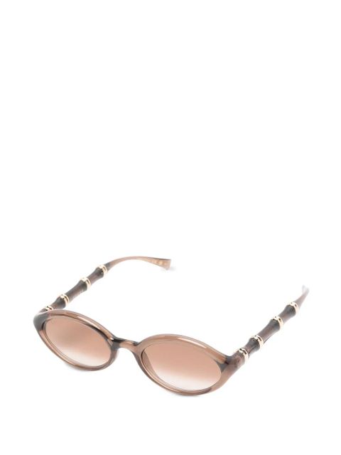 Gucci Eyewear oval-frame sunglasses - Brown - zdjęcie produktu nr 2