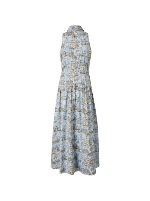 STAUD Romy sleeveless shirtdress - Blue - zdjęcie produktu nr 2