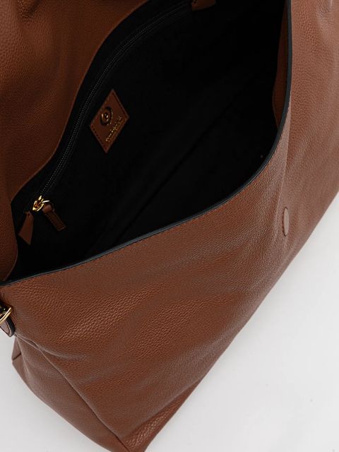 Pollini torebka skórzana kolor brązowy PC4402PP0N QA1