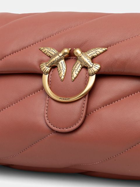 Pinko torebka skórzana kolor różowy 100038 A0F2 - zdjęcie produktu nr 2
