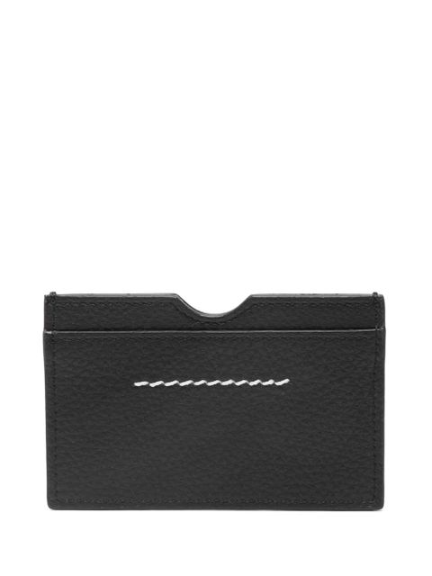 MM6 Maison Margiela numbers-motif leather card holder - Black - zdjęcie produktu nr 2