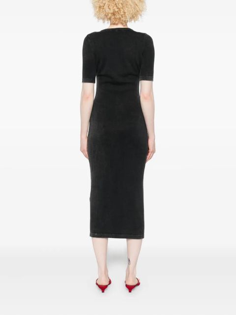 Diesel button-fastening short-sleeve dress - Black - zdjęcie produktu nr 2