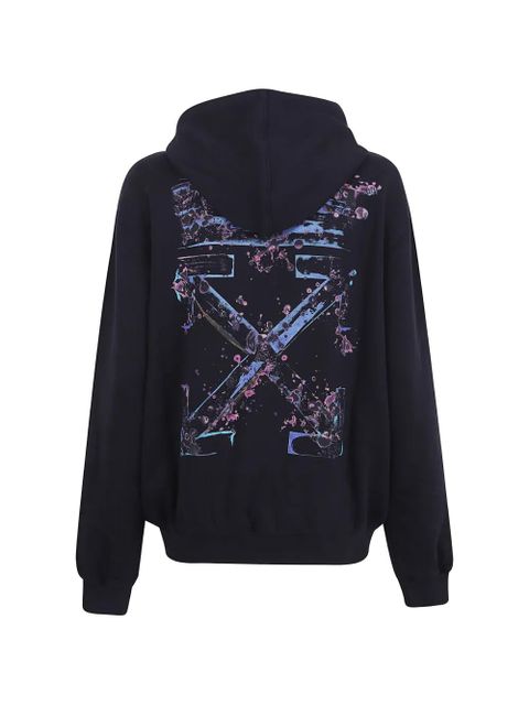 Off-White Dripped Watercol Arrow graphic-print hoodie - Blue - zdjęcie produktu nr 2