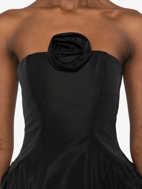 Cult Gaia flower strapless mini dress - Black