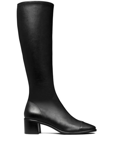 Tory Burch TORY LEATHER CAP-TOE KNEE HIGH BOOT 55MM - 006 - PERFECT BLACK - zdjęcie produktu nr 1