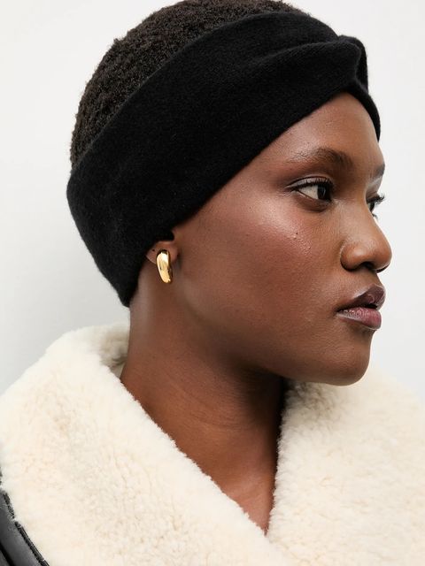 Answear.LAB opaska wełniana kolor czarny