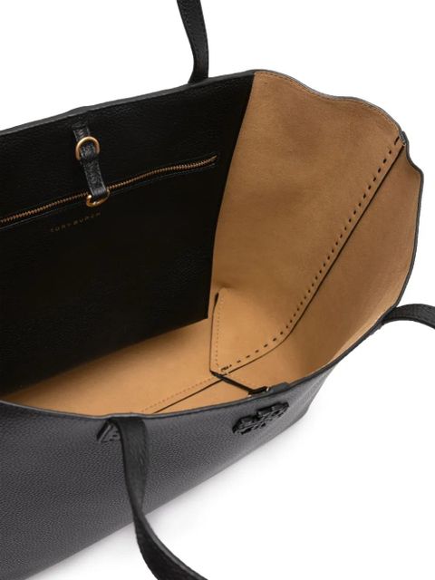 Tory Burch McGraw leather tote bag - Black
