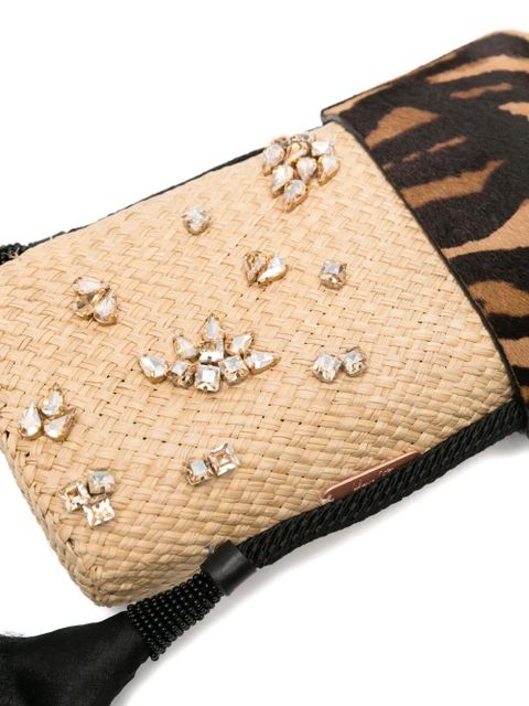 Johanna Ortiz leopard-print crystal-embellished cross body bag - Neutrals - zdjęcie produktu nr 2