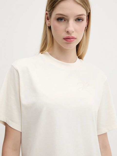 HUGO t-shirt bawełniany damski kolor biały 50550901