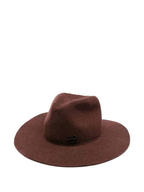 Ruslan Baginskiy felt wide-brim fedora hat - Brown - zdjęcie produktu nr 1